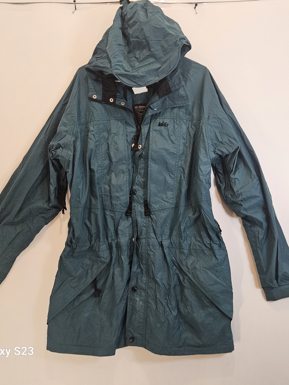 REI Women's Teal Hooded Rain Jacket